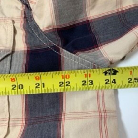 Harley Davidson Motorcycles Plaid Embroidered Metal Button Garage Work Shirt L - Picture 7 of 8